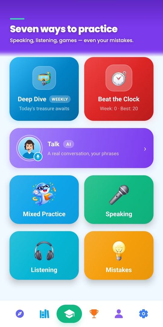 Seven ways to practice — speaking, listening, games and your mistakes